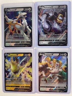 Pokemon V Full-Art Cards — Arceus, Melmetal, Regieleki & Regigigas